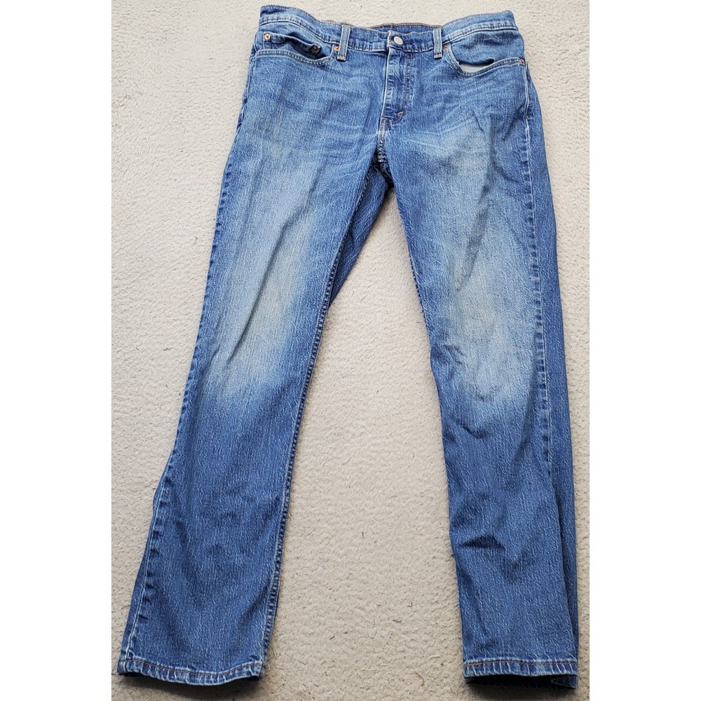 Levi's 511 Jeans Mens 36x32 Blue Denim Regular Fit Faded Red Tab Straight Leg